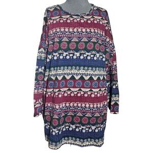 Multi Color Cotton Blend Tee Size 18 W